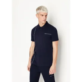 AX Navy Cotton Polo Shirt