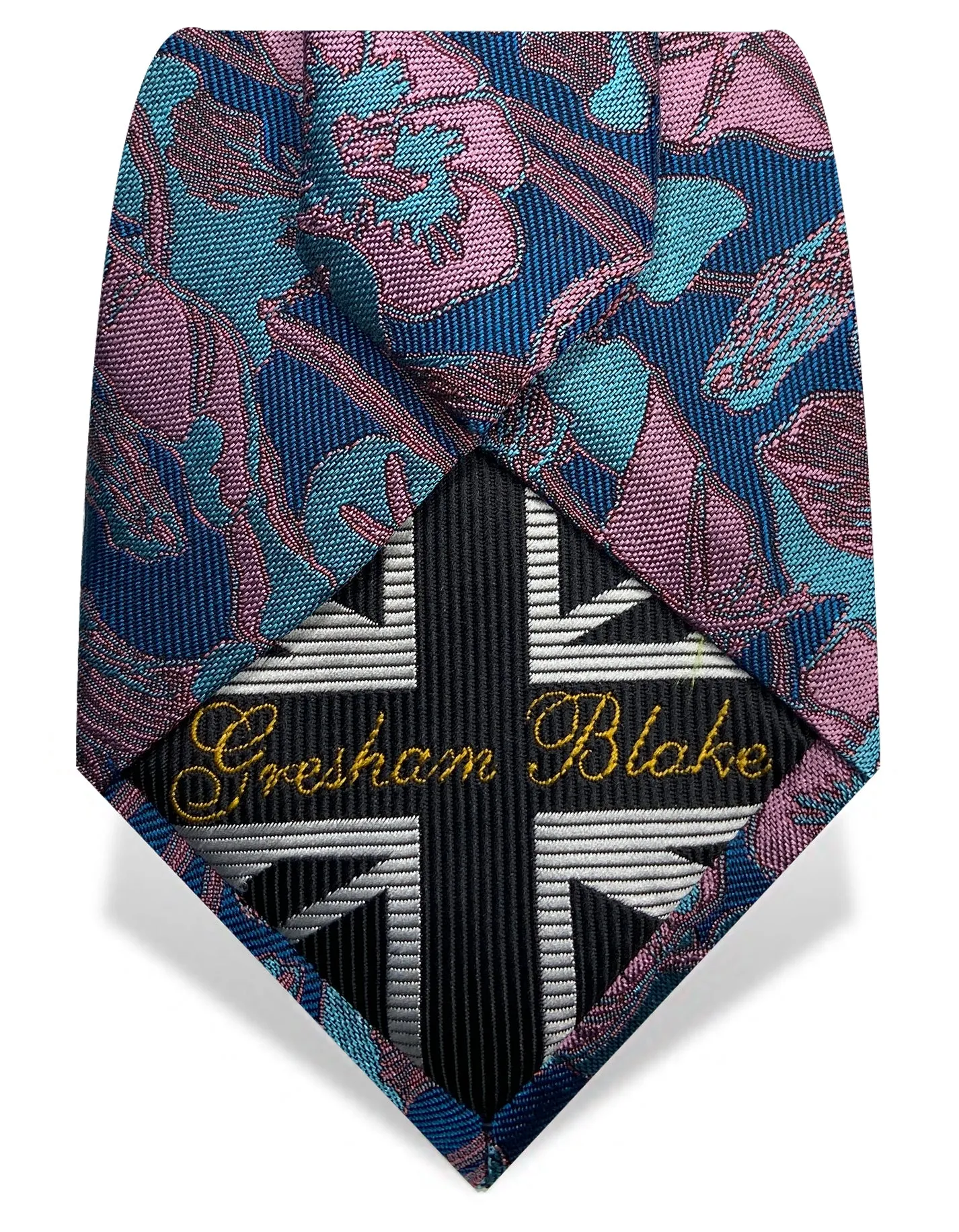 Blue & Pink Nasturtiums Tie