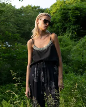 Daphne Black Gem Top