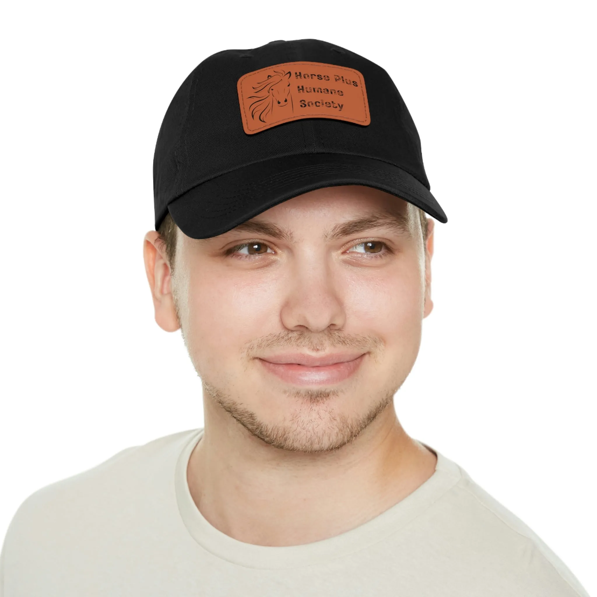 Horse Plus Logo Cap with Leather Patch (Rectangle)