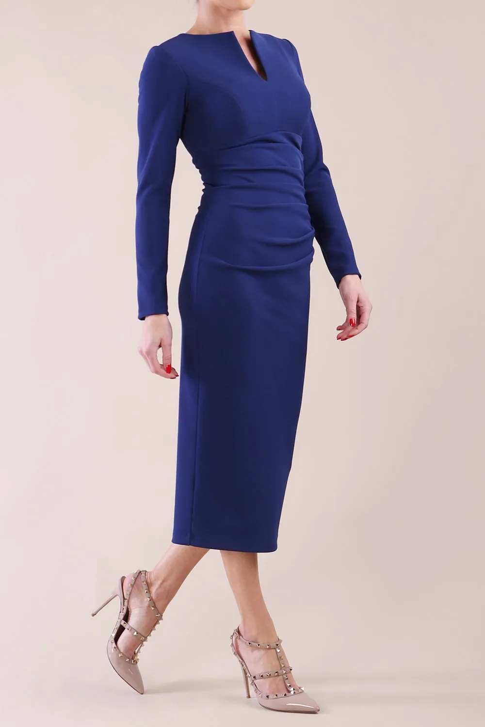 Long Sleeved Lydia Midi Pencil Dress