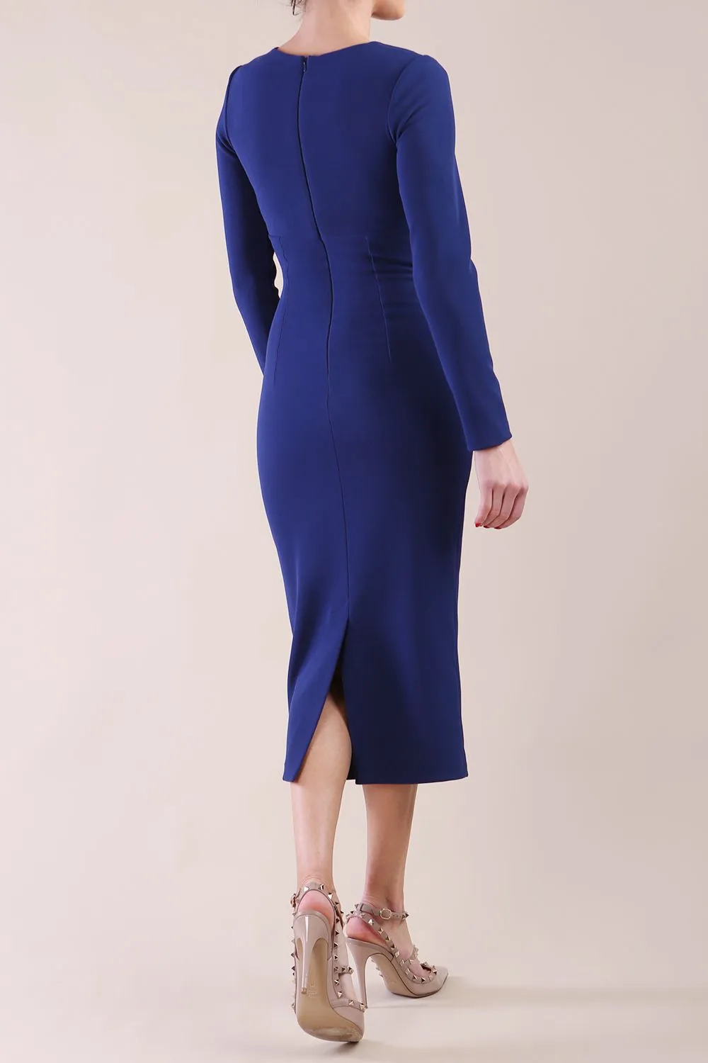 Long Sleeved Lydia Midi Pencil Dress